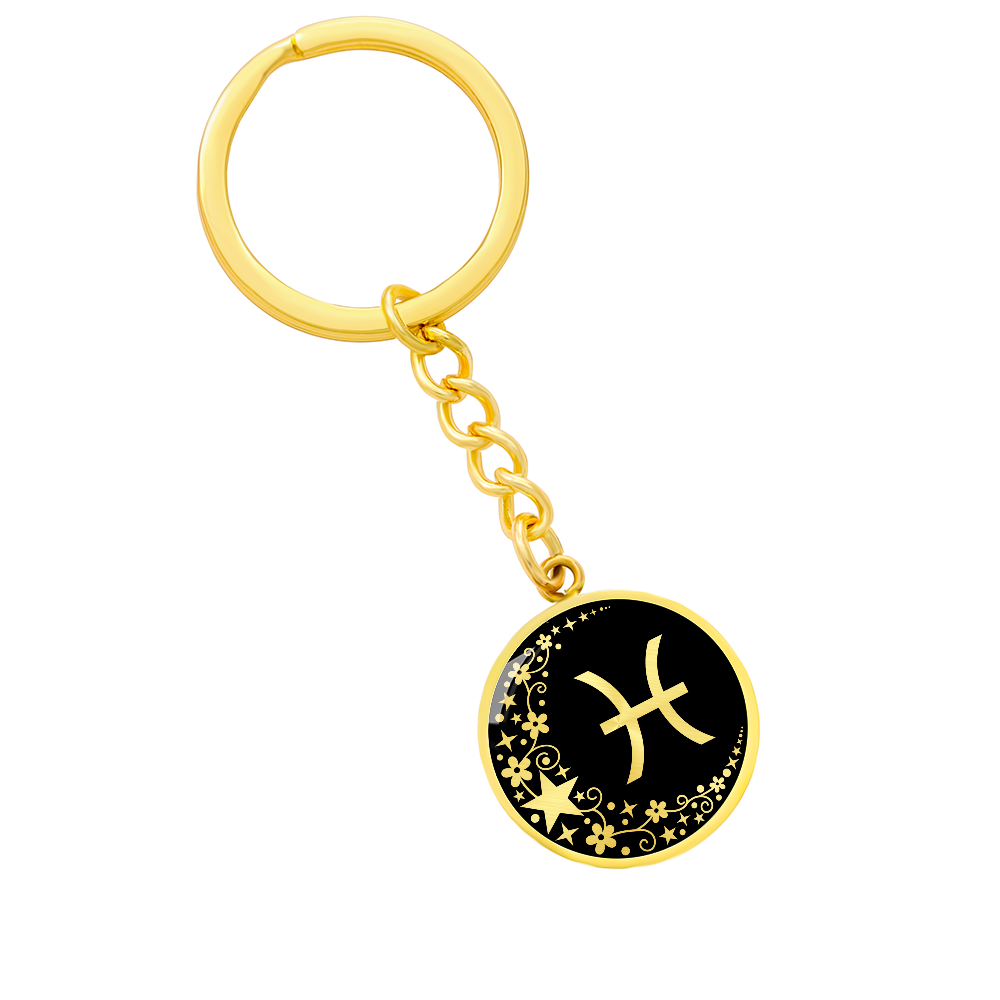 Pisces Zodiac Keychain