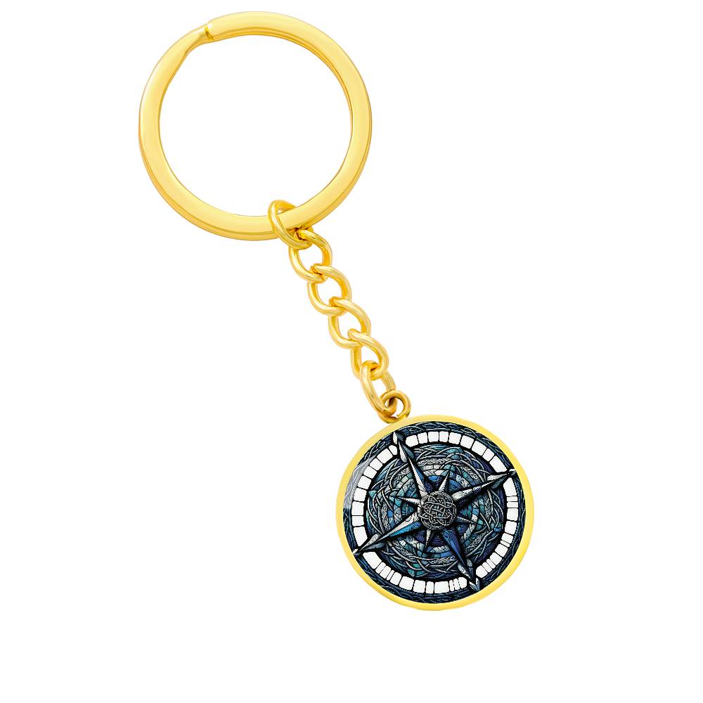 Compass Rose Keychain