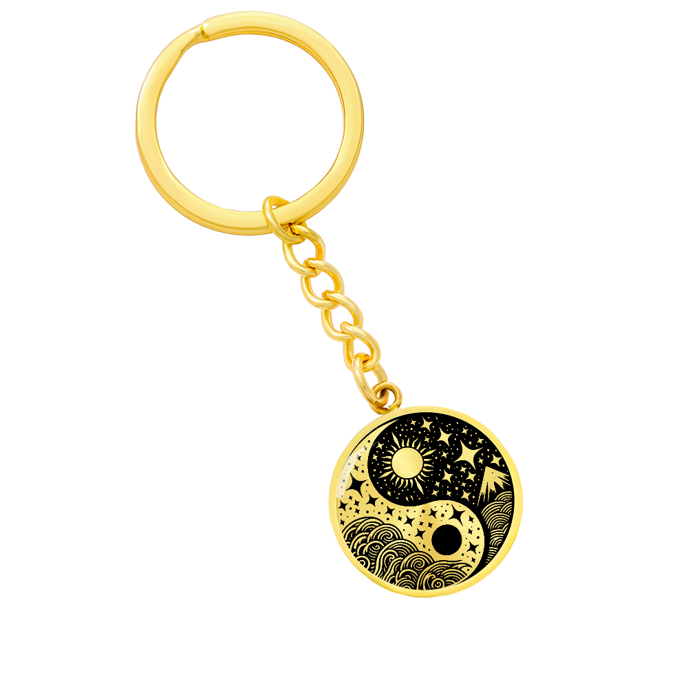 Sun and Moon Keychain