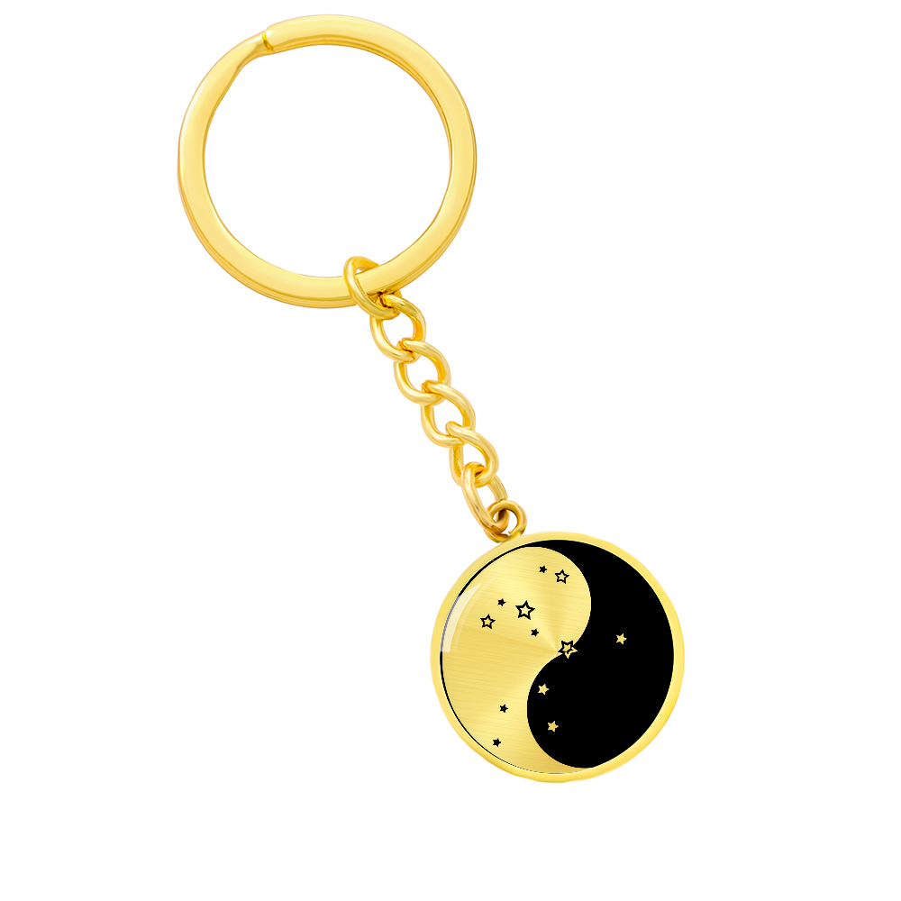 Sagittarius Keychain, Zodiac Yin Yang Jewelry