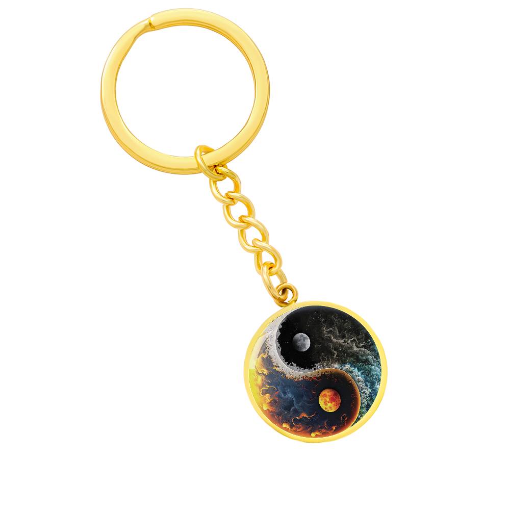 Sun and Moon Keychain