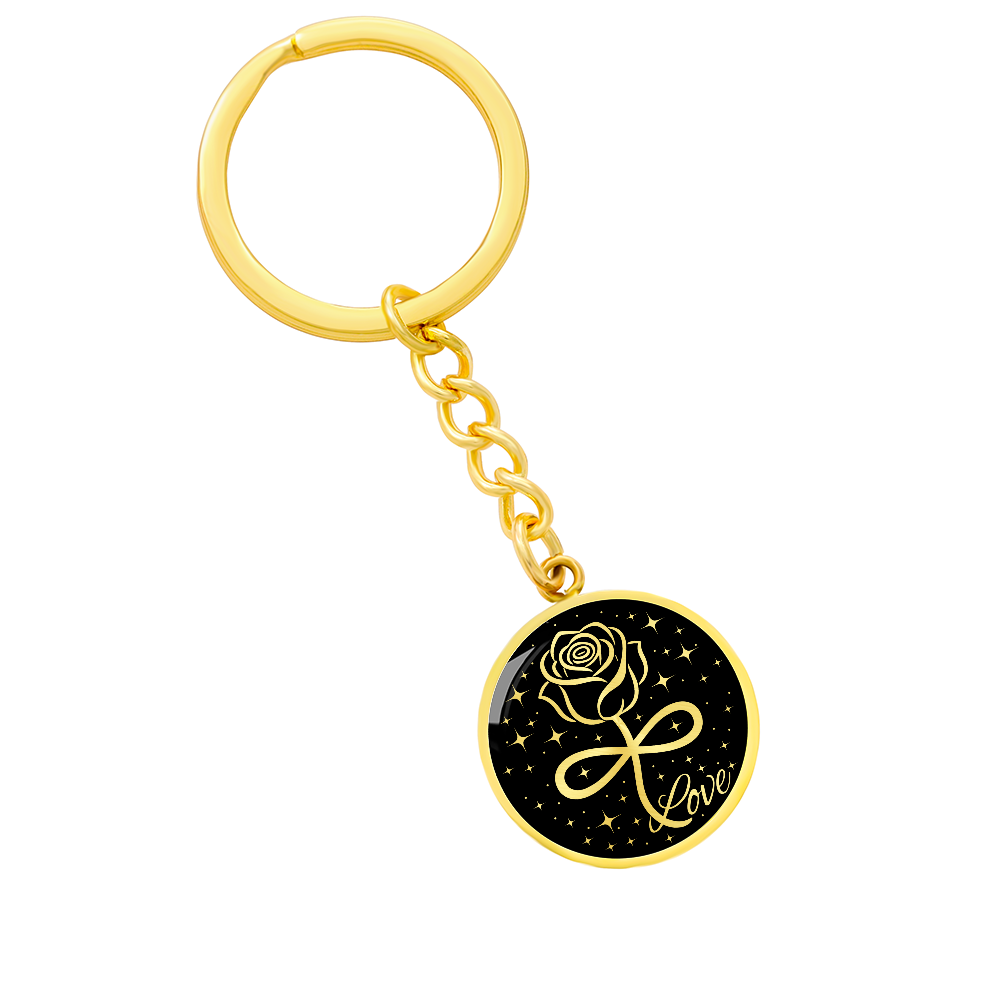 Infinity Rose Keychain