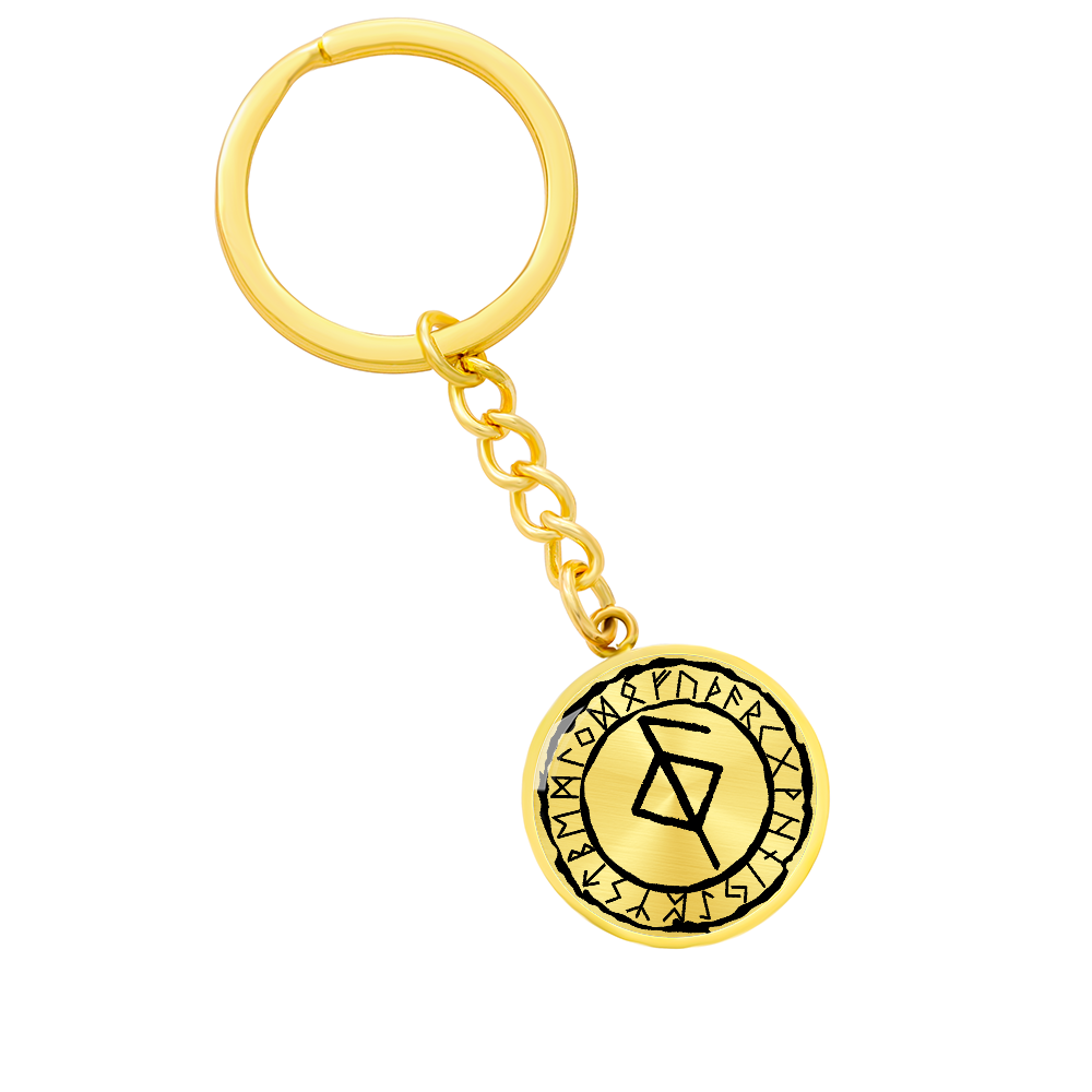 Health Rune Keychain - Viking Runestone Charm Pendant