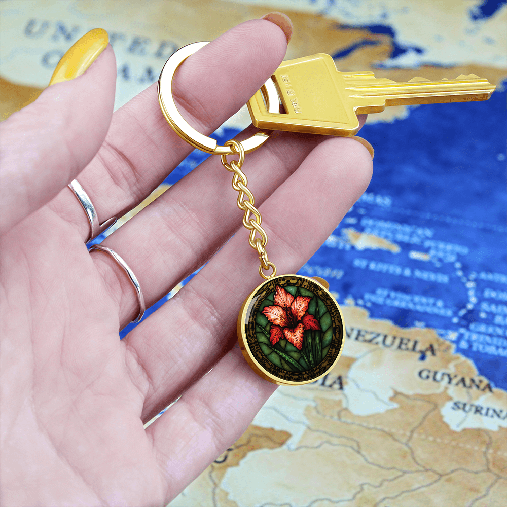 Gladiolus Keychain