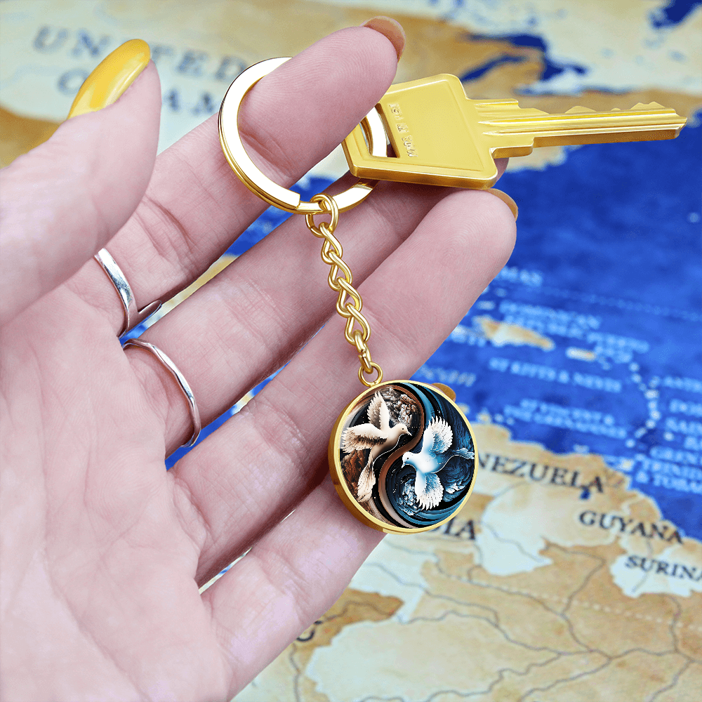 Dove Keychain