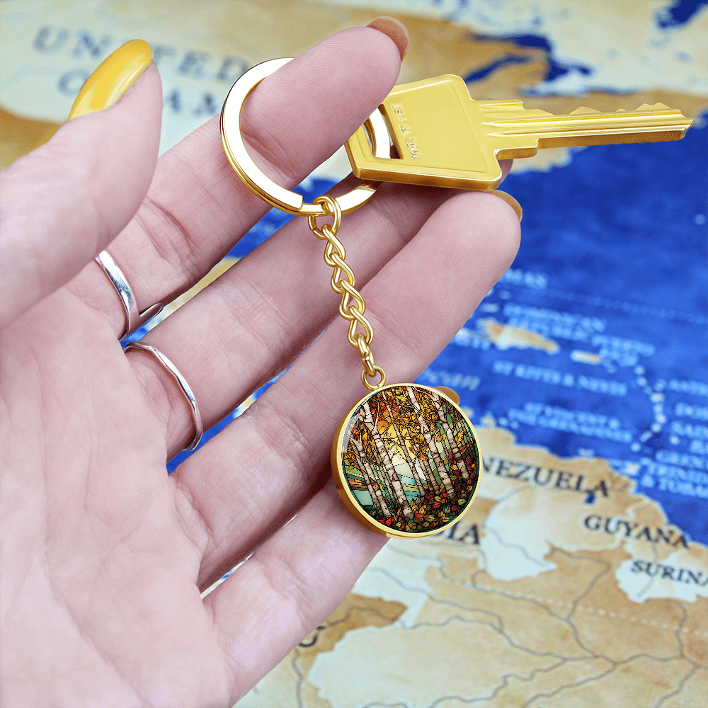 Birch Tree Keychain