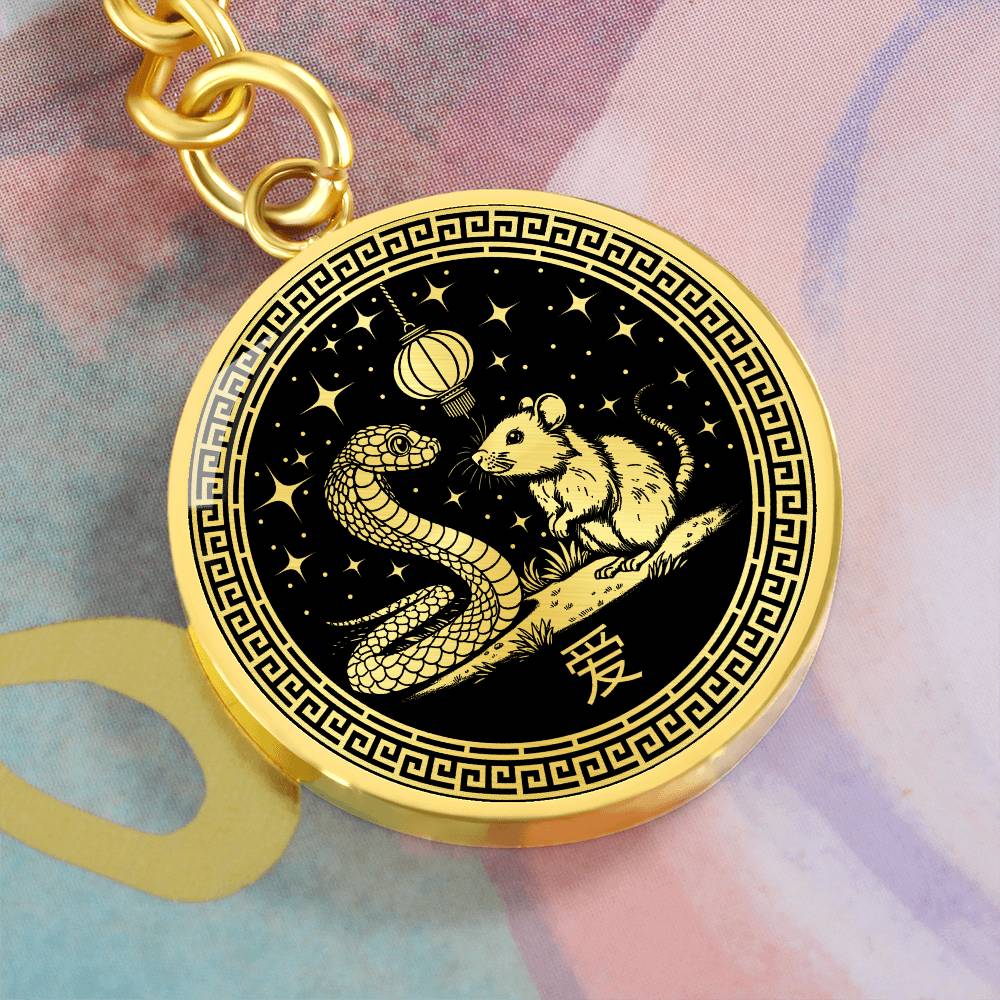 Rat and Snake Keychain