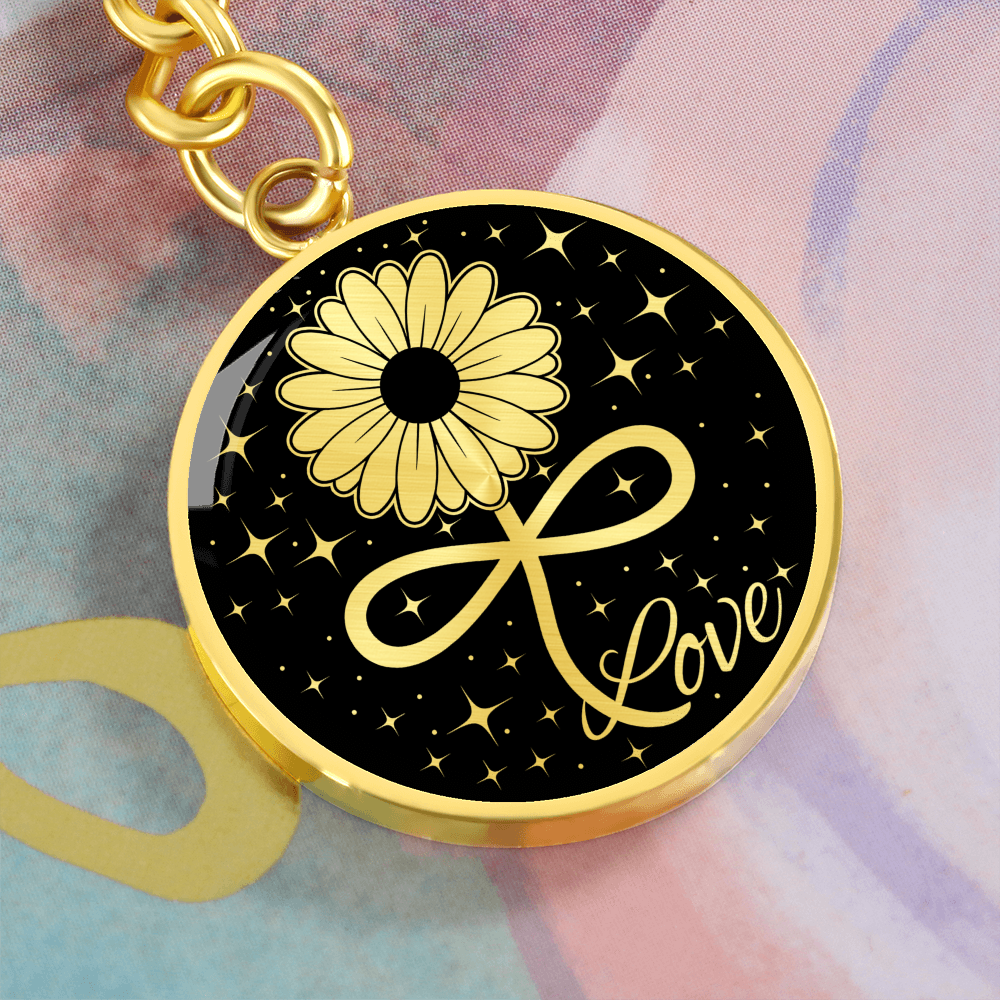 Infinity Daisy Keychain