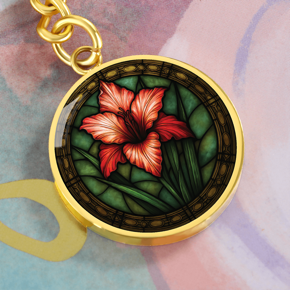 Gladiolus Keychain
