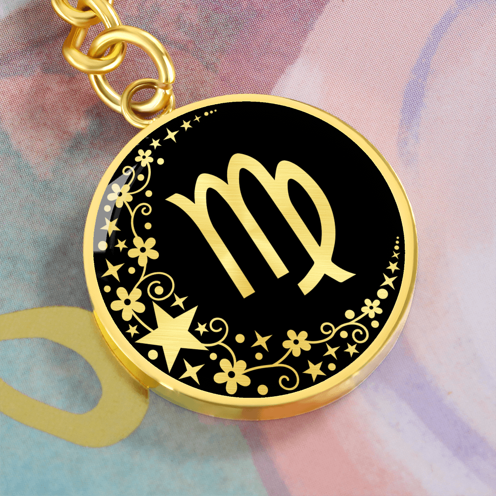Virgo Zodiac Pendant Keychain