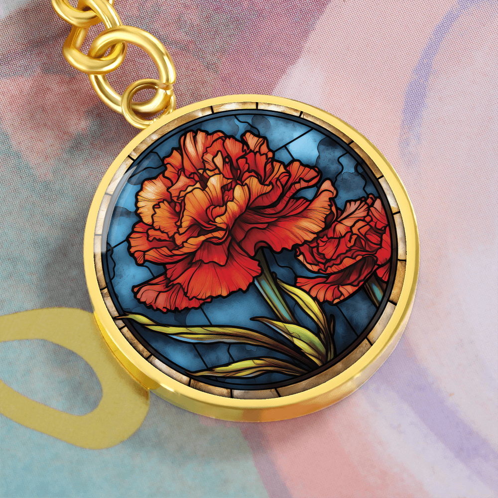 Carnation Keychain