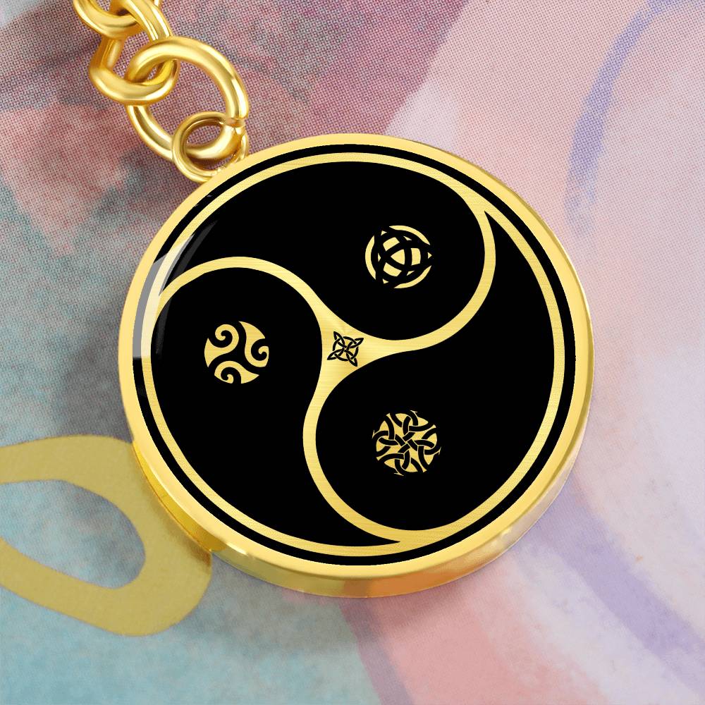 Celtic Yin Yang Keychain