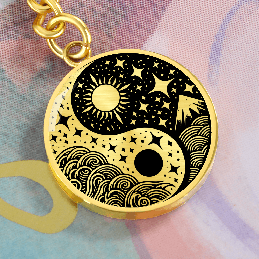 Sun and Moon Keychain