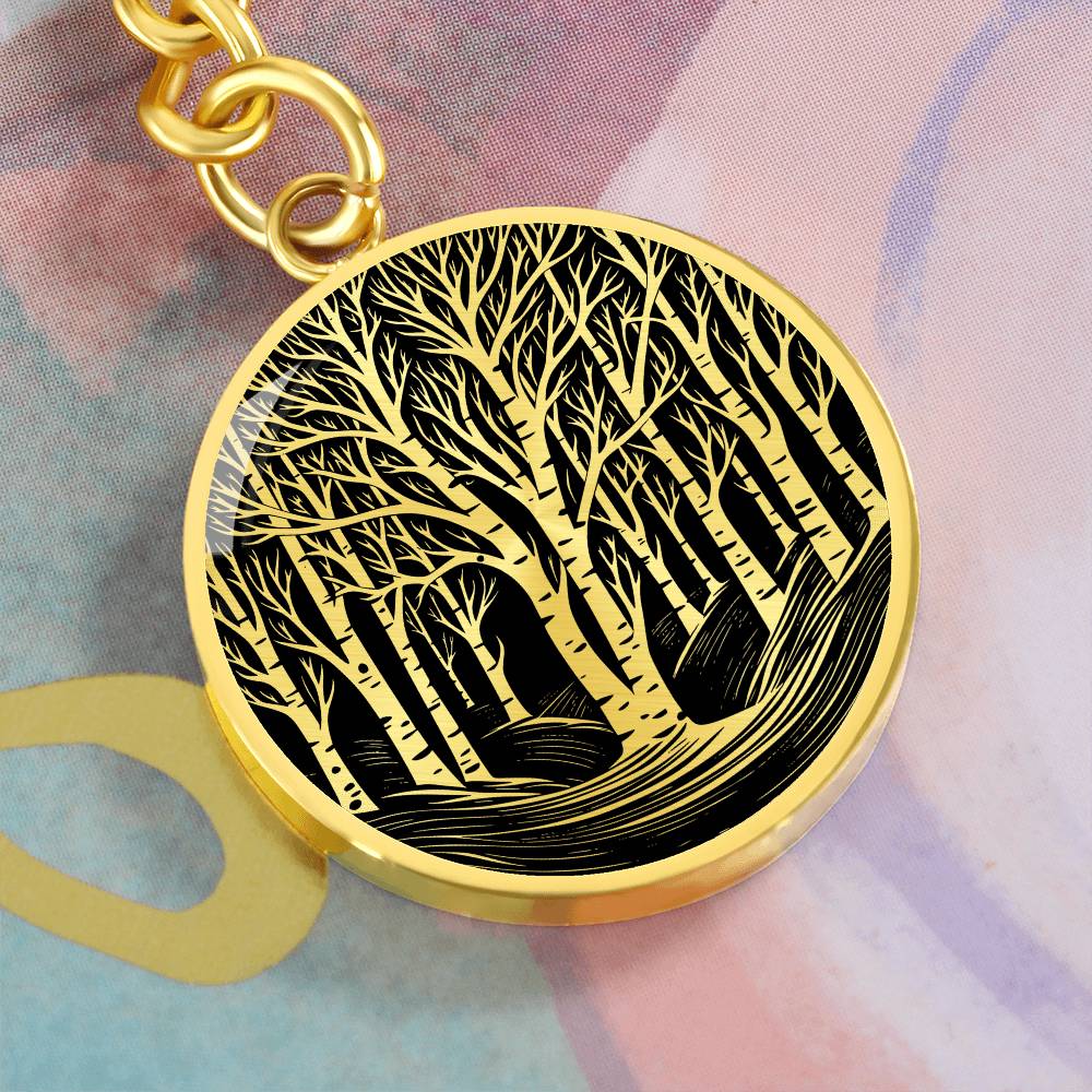 Birch Tree Keychain