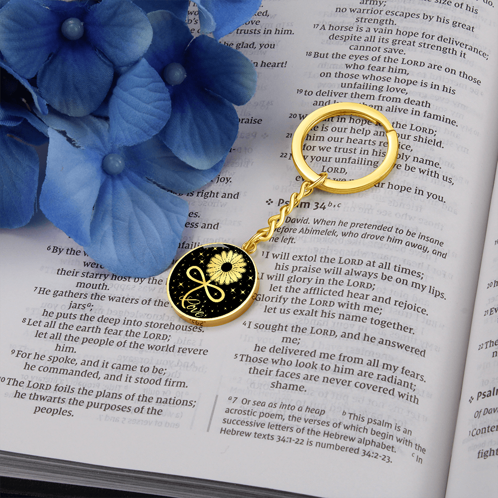 Infinity Daisy Keychain