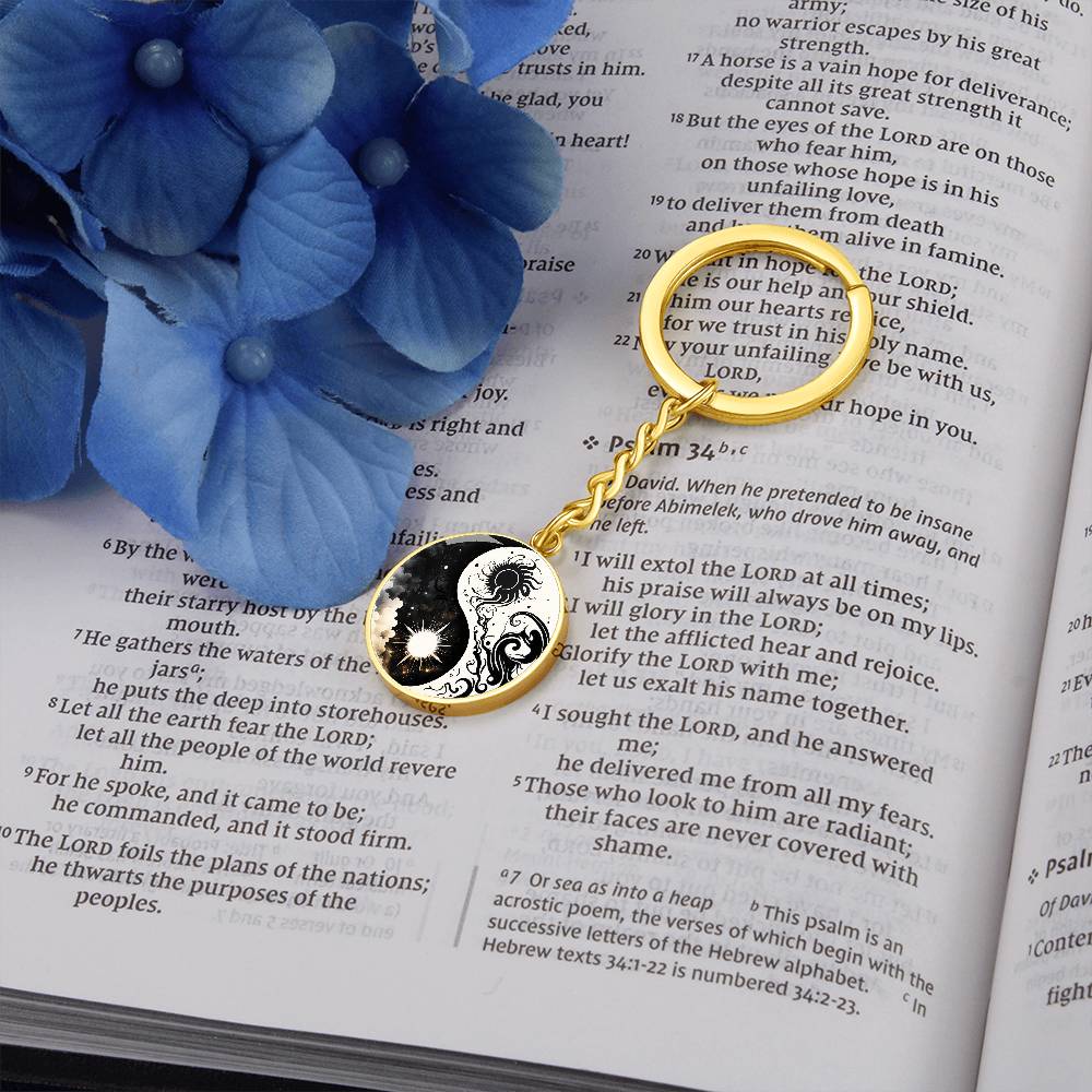 Sun and Moon Keychain
