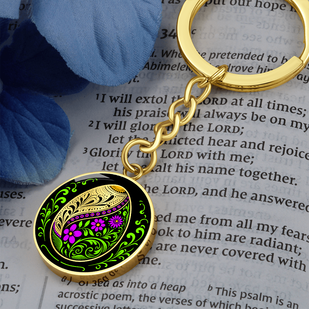 Easter Egg Keychain Purple