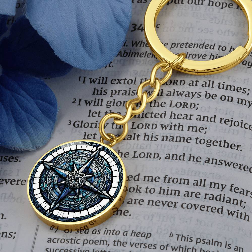 Compass Rose Keychain