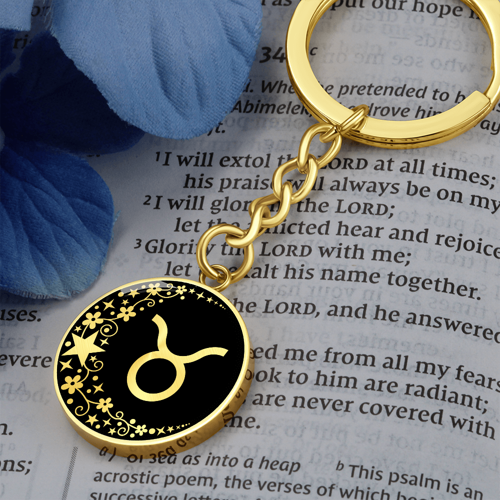 Taurus Zodiac Pendant Keychain