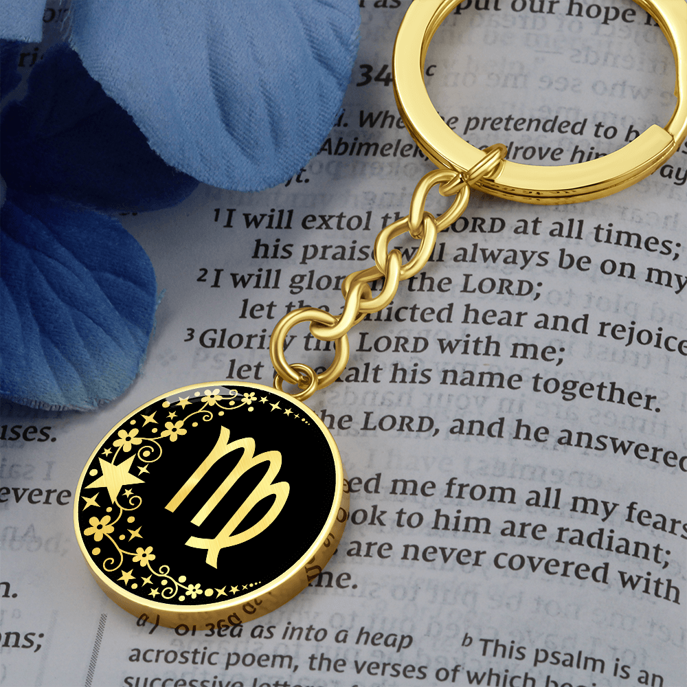 Virgo Zodiac Pendant Keychain