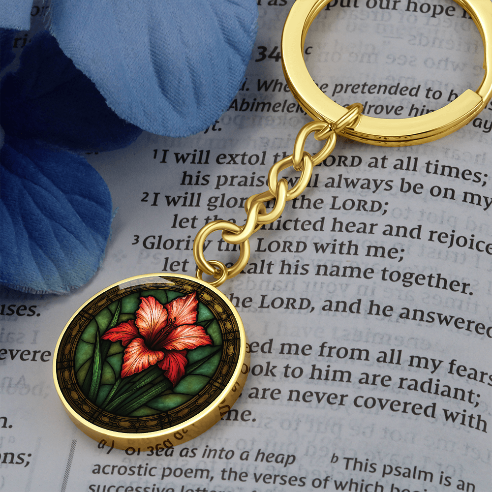 Gladiolus Keychain