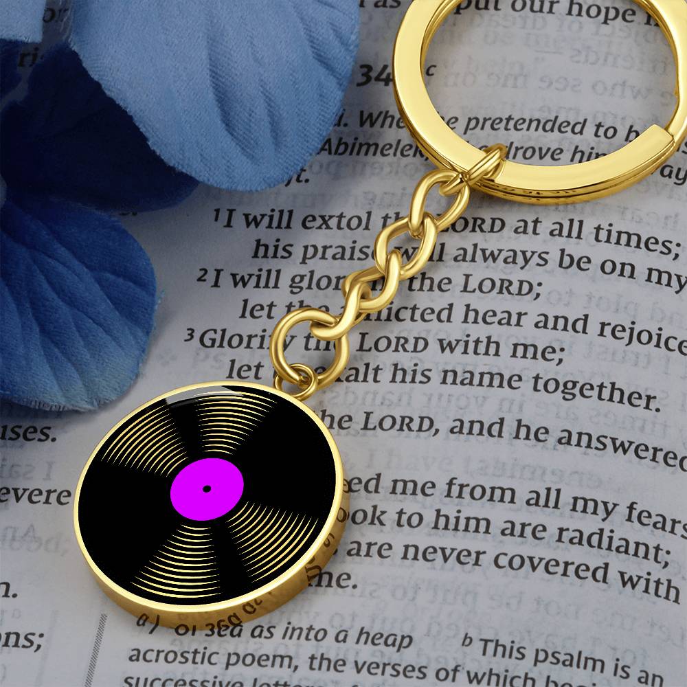 Custom Vinyl Record Keychain