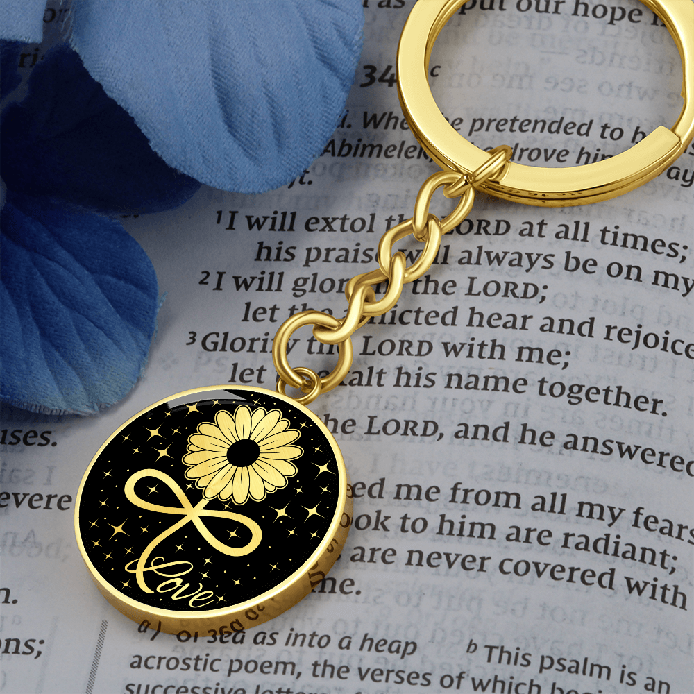 Infinity Daisy Keychain