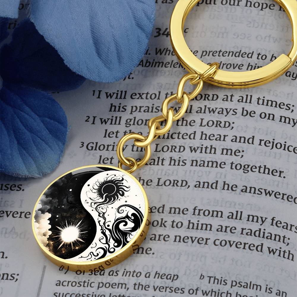 Sun and Moon Keychain