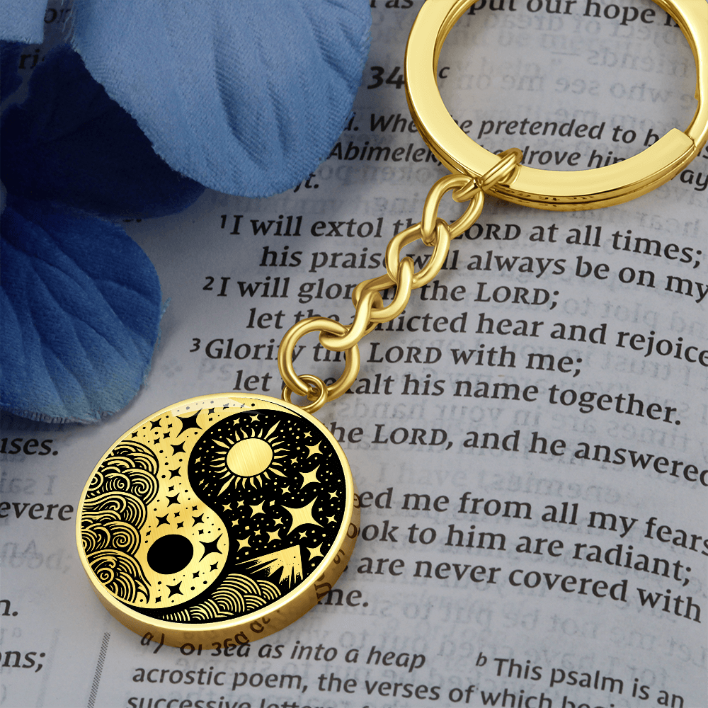 Sun and Moon Keychain