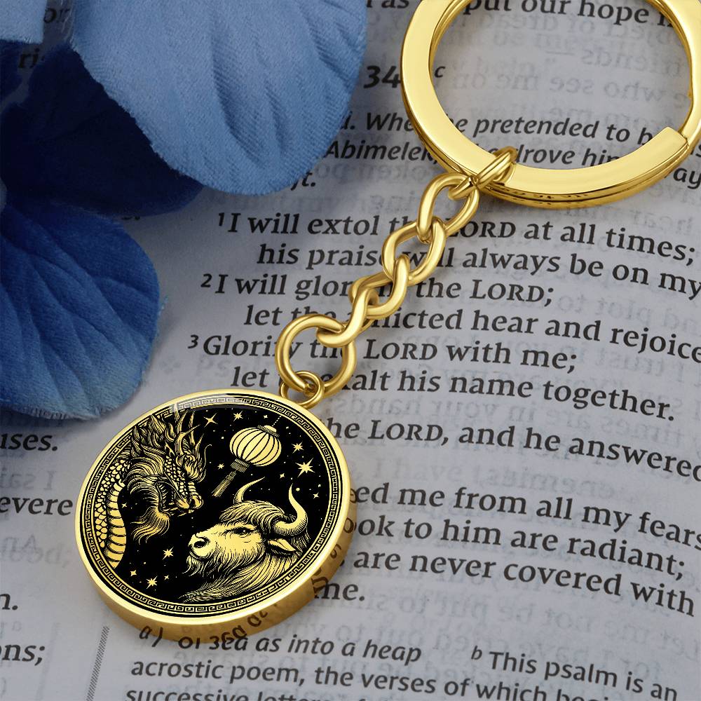 Ox & Dragon Keychain