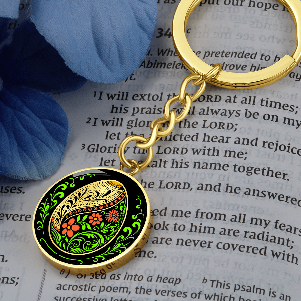 Easter Egg Keychain Orange