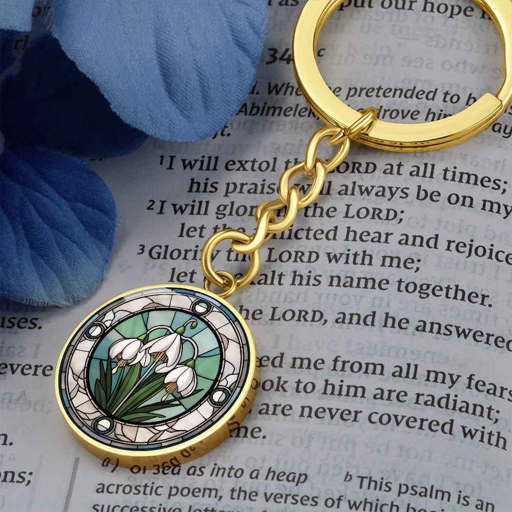 Snowdrop Keychain