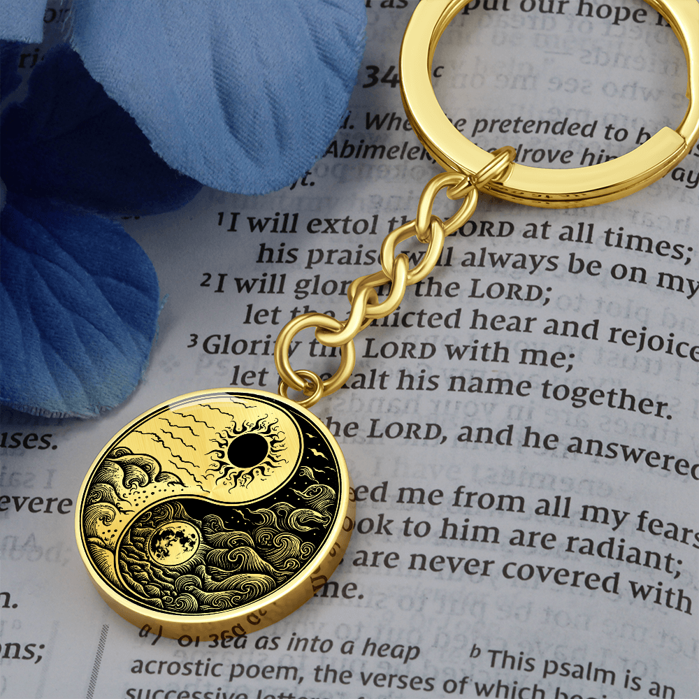 Sun and Moon Keychain
