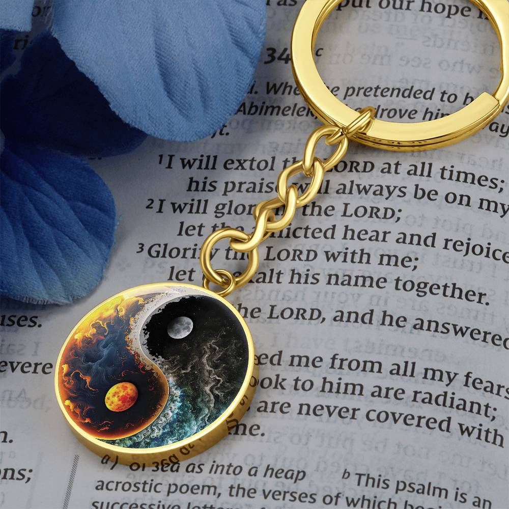 Sun and Moon Keychain