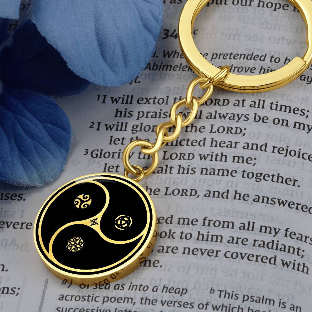 Celtic Yin Yang Keychain