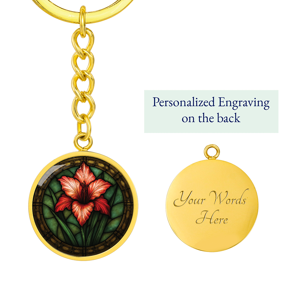Gladiolus Keychain