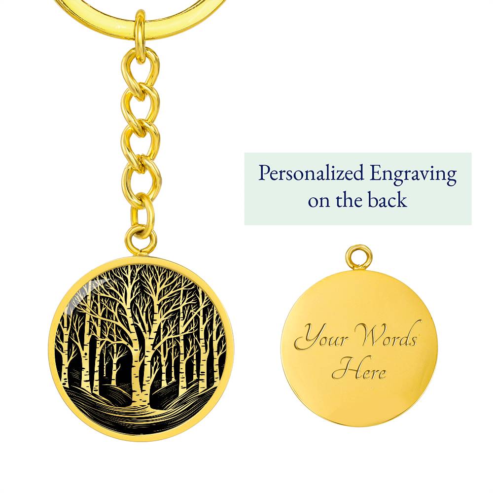 Birch Tree Keychain