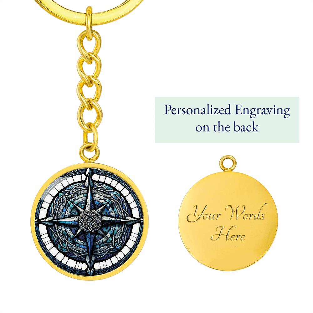 Compass Rose Keychain