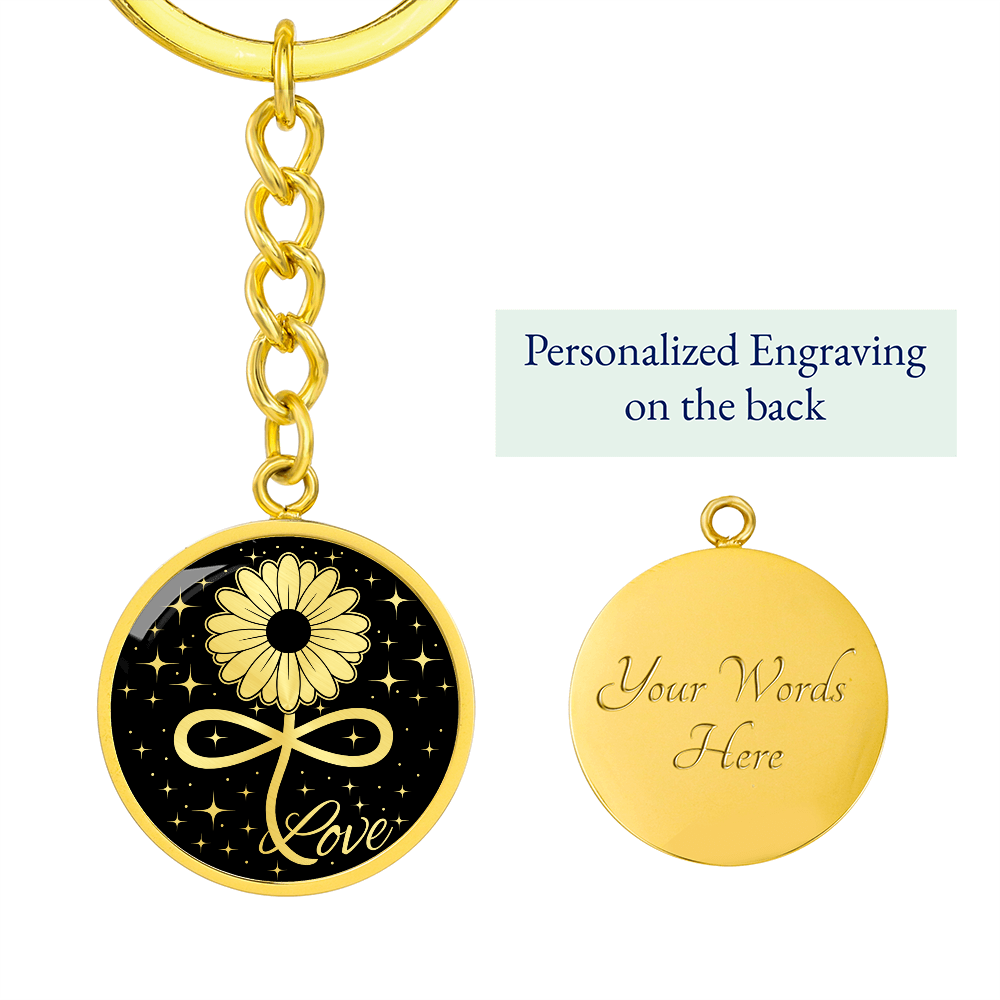 Infinity Daisy Keychain