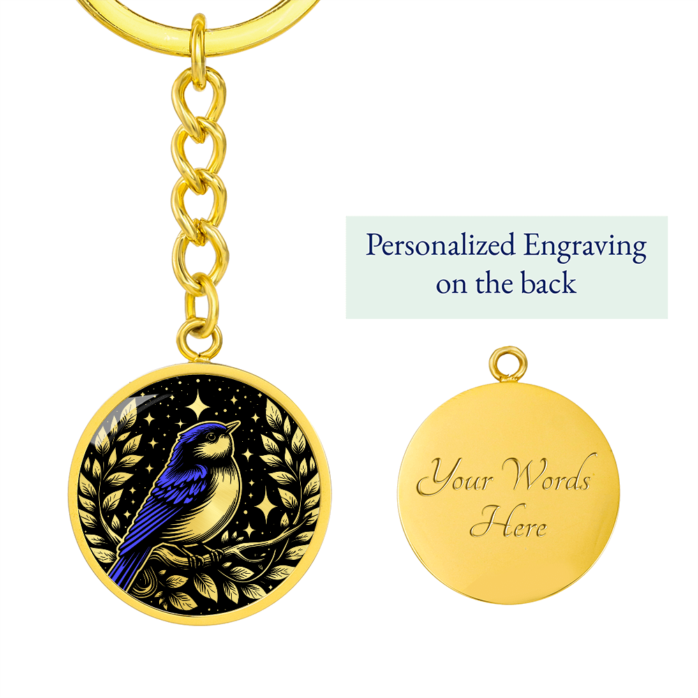 Eastern Bluebird Keychain