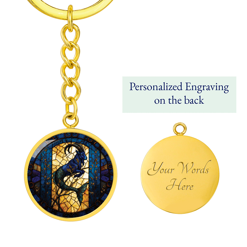 Capricorn Goat Keychain - Zodiac Pendant Jewelry