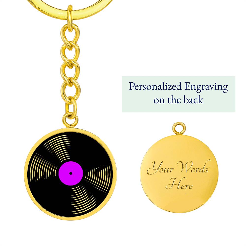 Custom Vinyl Record Keychain