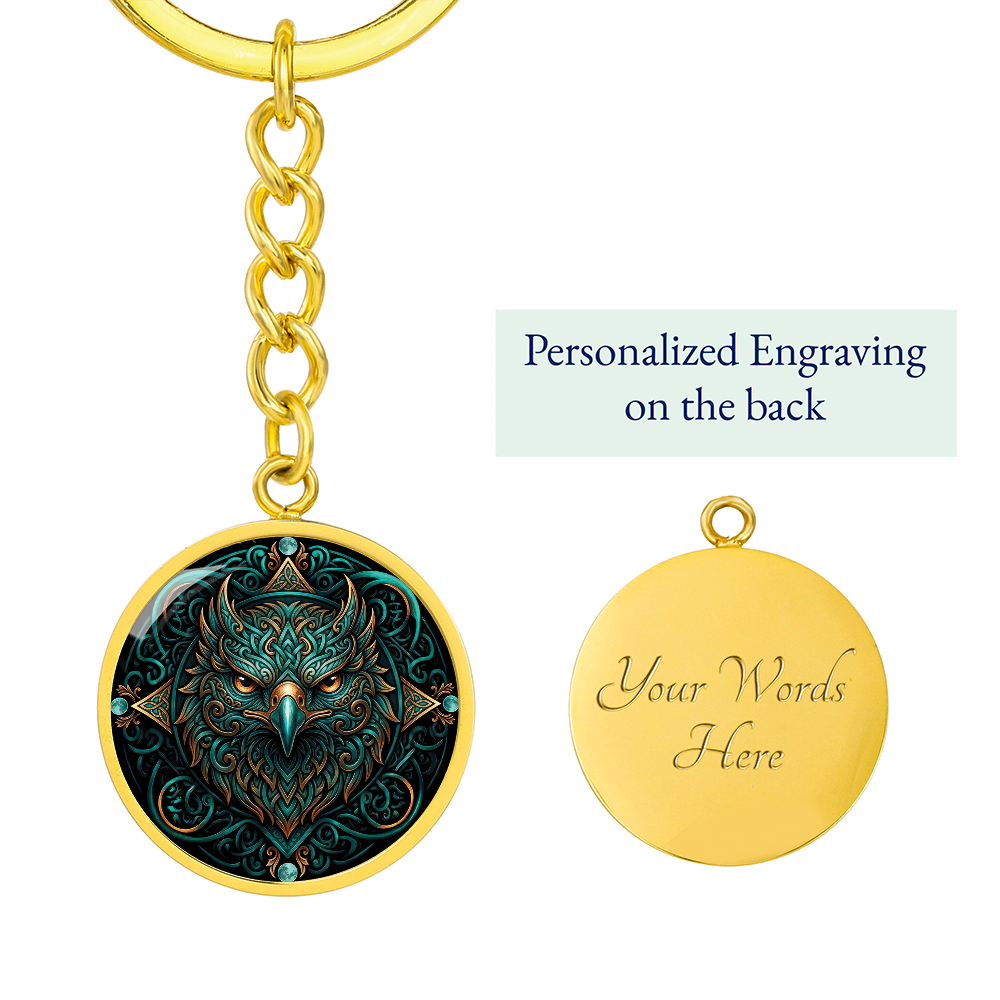 Celtic Hawk Keychain – Symbolizing Vision and Spiritual Guidance