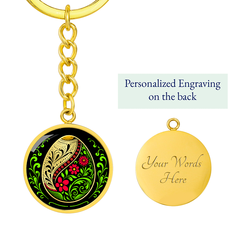 Easter Egg Keychain Red