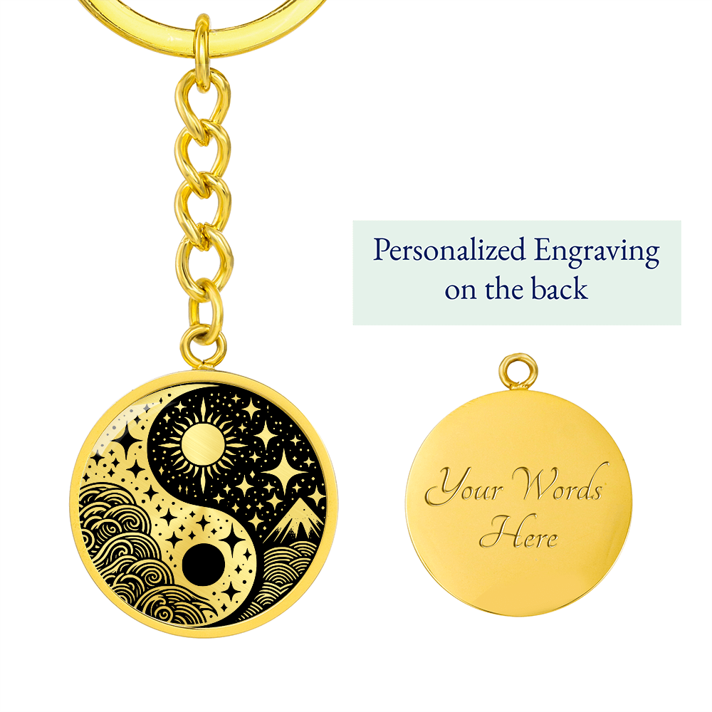 Sun and Moon Keychain