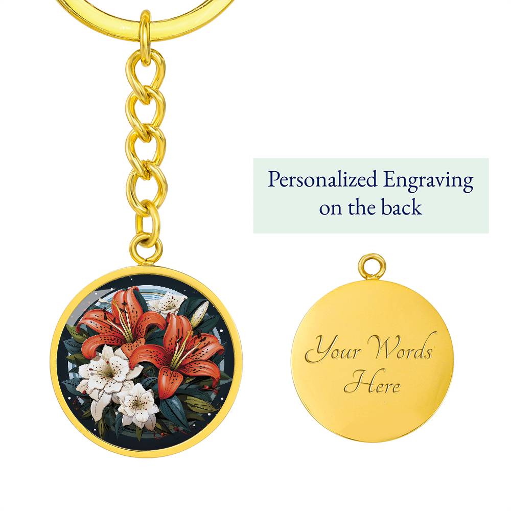 Tiger Lily Keychain