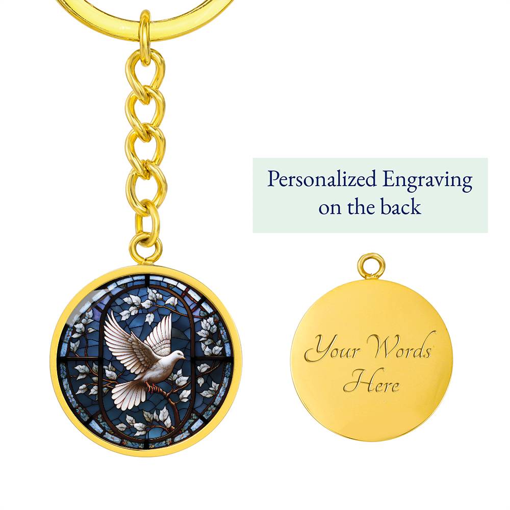 White Dove Keychain