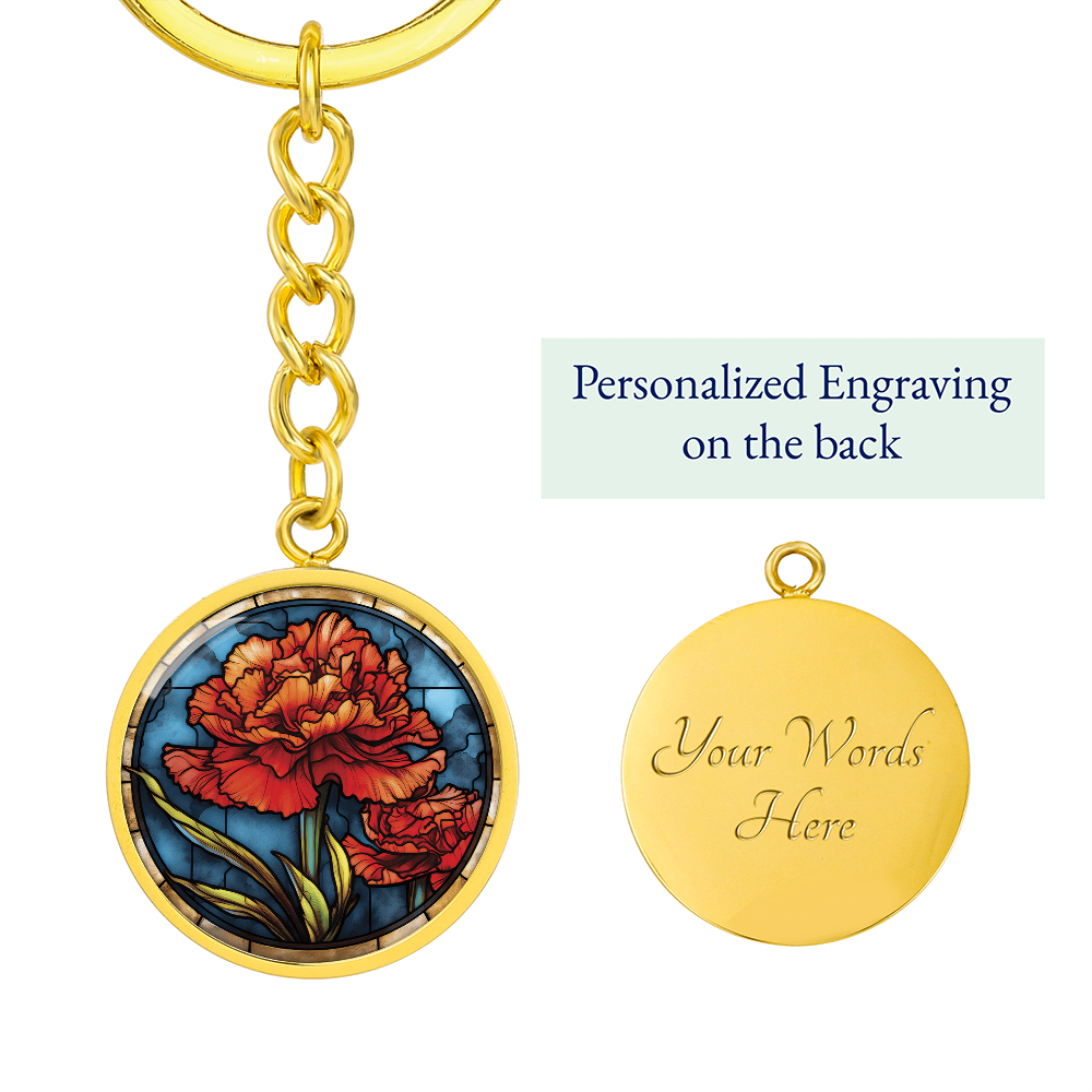 Carnation Keychain