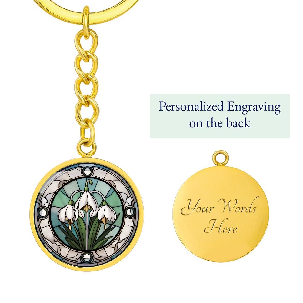 Snowdrop Keychain