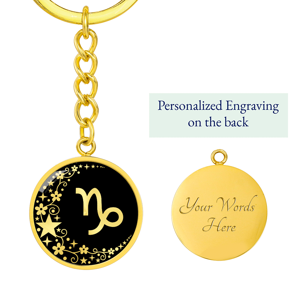 Capricorn Zodiac Keychain